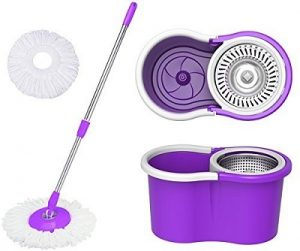 PAffy 360 Degree Magic Spin Mop with Steel Spinner + 1 Refill Pack worth Rs.1399 for Rs.949 (New Launch – Promotional Price 949/- Till 15/09/2017 only)