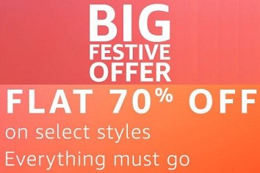 Amazon Big Festive Offer: Flat 70% off on Men’s Clothing