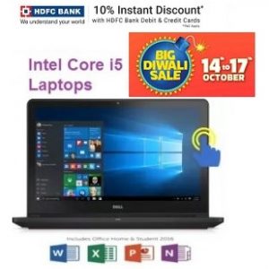 Intel Core i5 Laptops from Rs.34,990 + Extra 10% off with HDFC Debit / Credit Cards @ Flipkart