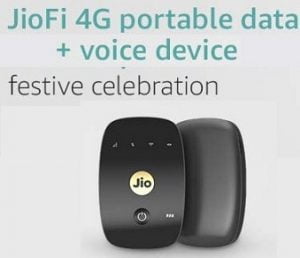 JioFi M2S 150Mbps Wireless 4G Portable Data + Voice Device for Rs.965 – Amazon