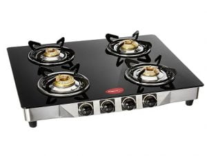 Pigeon Blackline Smart Stainless Steel 4 Burner Gas Stove for Rs.2,899 – Amazon