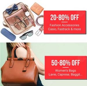Men & Women Fashion Accessories – Flat 40% to 80% off + 10% Off with HDFC Cards or 15% Cashback with PhonePe @ Flipkart