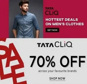 Clothing & Footwear – Minimum 70% off from Rs.149 @ TataCliq