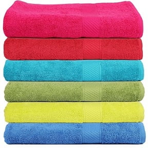 TRIDENT Soft and Plush, 100% Cotton, Highly Absorbent, Super Soft, 6 Piece Face Towel Set, 500 GSM for Rs.349 – Amazon