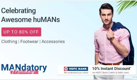 Flipkart Fashion Styles – Upto 80% off + Extra 10% off on Rs.1000 (Valid on 19th March)