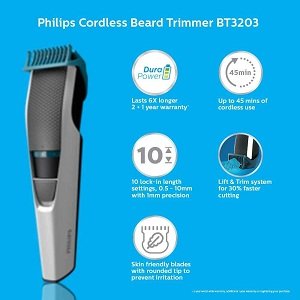 Philips DuraPower Beard Cordless Trimmer BT3203/15