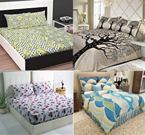 Cotton Double Bedsheets – up to 80% off starts Rs.249 with 4 Star & above review