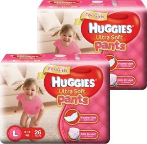 Huggies Ultra Soft Pants Combo – L  (52 Pieces) worth Rs.1198 for Rs.539 – Flipkart