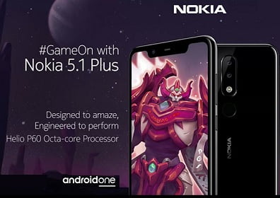 Nokia 5.1 Plus (32 GB)  (3 GB RAM) for Rs.9,999 – Flipkart