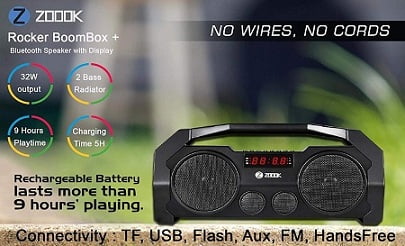 Zoook Rocker Boombox+ 32W Bluetooth Speakers for Rs.2975 – Amazon
