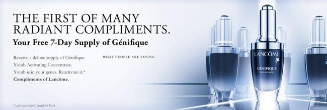 Get free 7 day Trial of Genifique