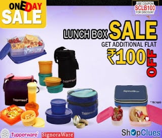Shopcules One Day Sale : Flat Rs.100 off on already discounted Lunch Box