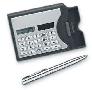 Yumdeals : Multi-function Business Card Holder & Solar Calculator & Pen for just Rs.50