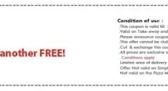 [Deal Expired] Domino’s Buy one get one pizza free coupon