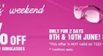 Fastrack Offer: 50% off on girls Sunglasses and Watches on 9th and 10th June