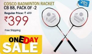 Cosco CB 88 Badminton Racket (Pack of 2) for Rs.399 @ Amazon
