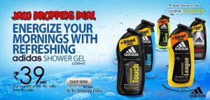 [Xpired] Shopclues Jaw Dropping Deal: Adidas Shower Gel 250ml+50ml Free worth Rs.150 at just Rs.48