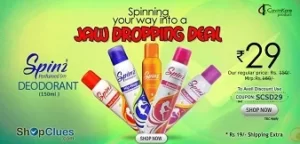 Spinz Deodorant 150ml worth Rs.160 at Rs.48 @ Shopclues