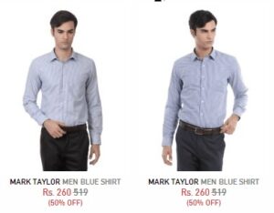 Mark Taylor Slim Fit Formal Shirts at Rs.260