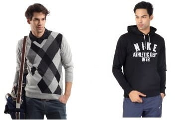 Minimum 40% off on LEE, Fila Sweaters/Sweat Shirts