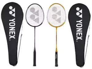 Yonex GR 303 Aluminium Blend Badminton Racquet with Full Cover, Set of 2