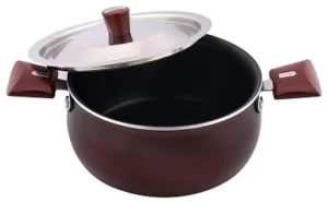 Nirlep by Bajaj Electricals Selec+ Non Stick Induction Handi with Lid, 4 LTR