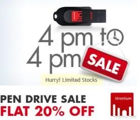 Strontium Pen Drive: 16GB for Rs.389, 32GB for Rs.500