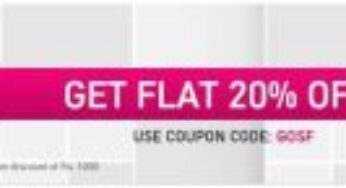 GOSF Sale on Myntra: Flat 20% Off on large product Range