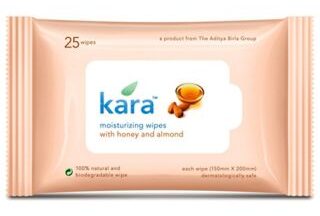 Kara Moisturizing Wipes Honey & Almond (25 Wipes)