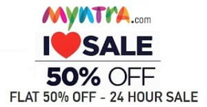 Myntra 24 Hour Sale: Flat 50% Discount on Brands like Nike, Adidas and more