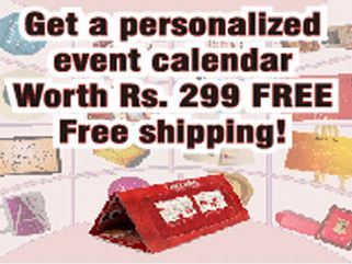 Get FREE Personalized Calender worth Rs.299 @ Giftisaha.com