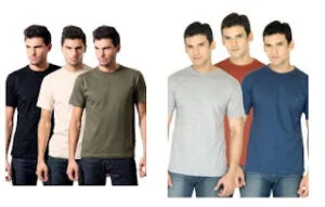 Pack of 3 Round Neck T-Shirts for Rs.374 @ Myntra
