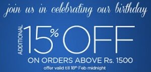 Myntra Birthday Offer: up to 60% off + Additional 15% OFF