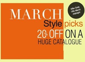 Myntra March Style Pick: Flat 20% OFF on Select Styles