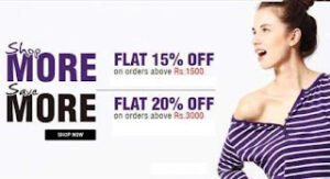 Flat 15% & 20% extra Discount on Already Discounted Fashion Brands upto 70%