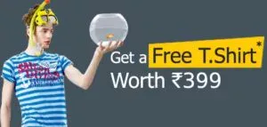 Get 1 Free T-Shirt worth Rs.399 on Order Value of Rs.1000