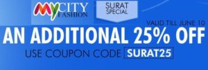 Myntra My City (Surat) Fashion Sale: Extra 25% OFF on Fashion Styles