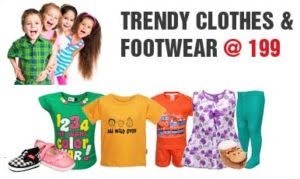 Kids Apparels & Footwear for Rs.199 (Valid till 28th June’13)