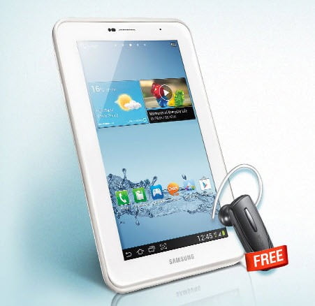 Free Bluetooth Headset for Galaxy Tab 2 purchased between 10th June to 10th July