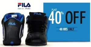Flat 40% Discount on Fila Shoes