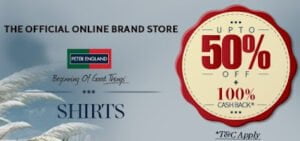 Peter England Shirts – Flat 50% Discount @ Myntra
