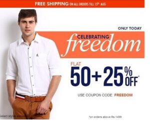 Myntra Independence Offer: 50% off