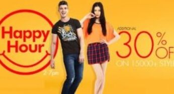 Myntra 5 Hr Happy Sale: Enjoy Up to 70% off + 30% Extra Discount On Men’s / Women’s Clothings / Footwear