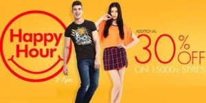 Myntra 5 Hr Happy Sale: Enjoy Up to 70% off + 30% Extra Discount On Men’s / Women’s Clothings / Footwear