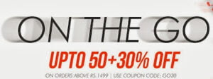 Get Up to 50% + Additional 30% Off on Purchase of Fashion Wears (Clothing | Footwear | Accessories) worth Rs.1499 or above at Myntra