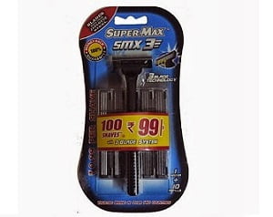 Supermax SMX 3 Tripple Blade Razor With 10 Cartridges worth Rs.149 for Rs.107 @ Amazon