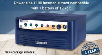 Luminous Power Sine 1100 Pure Sine Wave Inverter for Home, Office, and Shops worth Rs.9690 for Rs.6196 @ Amazon
