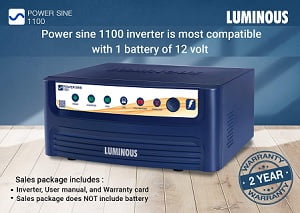Luminous Power Sine 1100 Pure Sine Wave Inverter for Home, Office, and Shops
