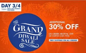 Grand Diwali Sale on Mens & Womens Footwear