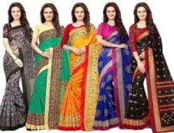 Art Silk Saree Combo (Pack of 5) worth Rs.2999 for Rs.1399 (Many options available)
